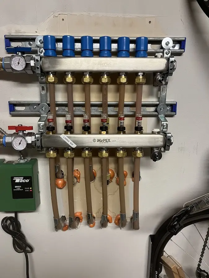 Plumber performing Gas Line Installation at a residential property in La Quinta